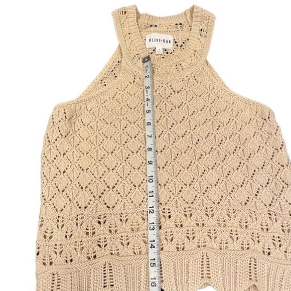Olive + Oak Knit Women's Sleeveless Top Light Brown Size Small - Picture 5 of 6